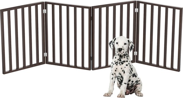 Show full view: Pet Adobe Freestanding Folding Dog & Cat Gate, Brown, 4-Panel, Medium slide 7 of 9