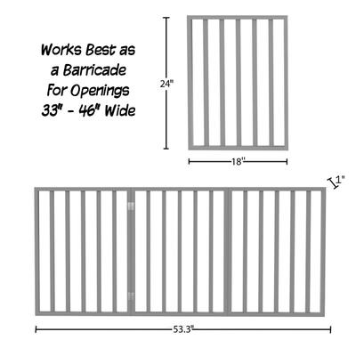 Show full view: Pet Adobe Freestanding Folding Dog & Cat Gate, Gray, 3-Panel, Small slide 2 of 9