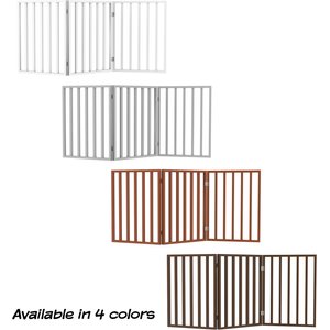 Pet Adobe Freestanding Folding Dog & Cat Gate, Gray, 3-Panel, Small