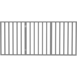 Pet Adobe Freestanding Folding Dog & Cat Gate, Gray, 3-Panel, Small