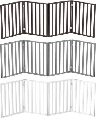 Show full view: Pet Adobe Freestanding Folding Dog & Cat Gate, Gray, 4-Panel, Medium slide 5 of 8