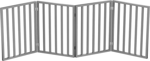 Show full view: Pet Adobe Freestanding Folding Dog & Cat Gate, Gray, 4-Panel, Medium slide 7 of 8
