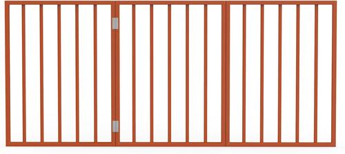 Show full view: Pet Adobe Freestanding Folding Dog & Cat Gate, Mahogany, 3-Panel, Small slide 8 of 9