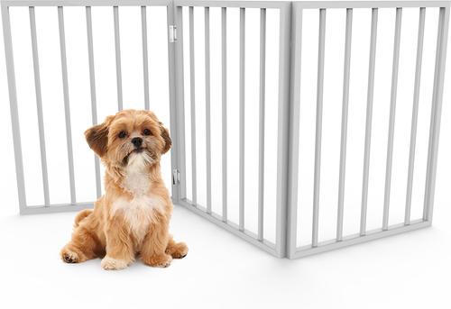 Show full view: Pet Adobe Freestanding Folding Dog & Cat Gate, White, 3-Panel, Small slide 8 of 10