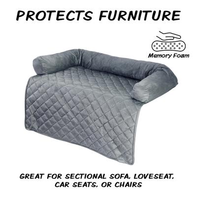 Show full view: Pet Adobe Furniture Protector & Bolster, Large, Gray slide 3 of 9