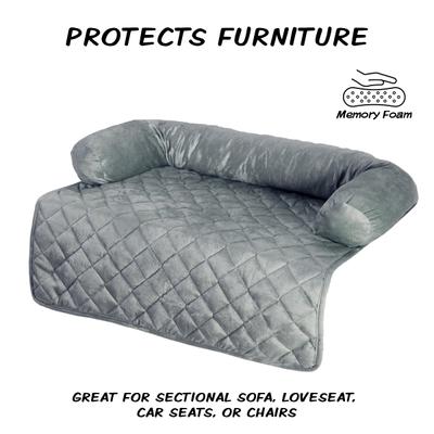 Show full view: Pet Adobe Furniture Protector & Bolster, Small, Gray slide 3 of 9