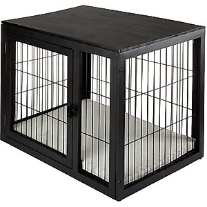 Pet Adobe Furniture-Style Dog Crate, Black, Large
