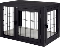 Pet Adobe Furniture-Style Dog Crate, Black, Medium slide 2 of 5