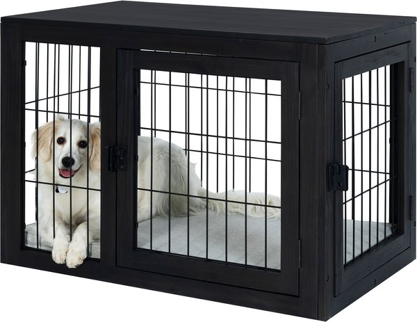 Show full view: Pet Adobe Furniture-Style Dog Crate, Black, Medium slide 2 of 6