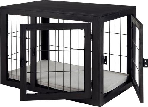 Show full view: Pet Adobe Furniture-Style Dog Crate, Black, Medium slide 4 of 6