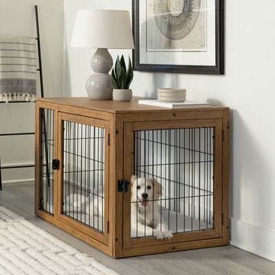 Pet Adobe Pet Adobe Furniture-Style Dog Crate, Natural, Large