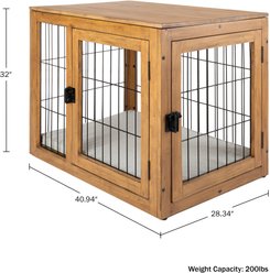Pet Adobe Furniture-Style Dog Crate, Natural, Large slide 2 of 5