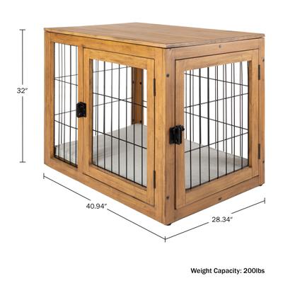 Show full view: Pet Adobe Furniture-Style Dog Crate, Natural, Large slide 3 of 6