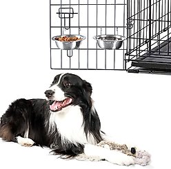 Pet Adobe Hanging Dog Bowl Set, 8-oz