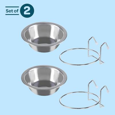 Show full view: Pet Adobe Hanging Dog Bowl Set, 8-oz slide 2 of 8