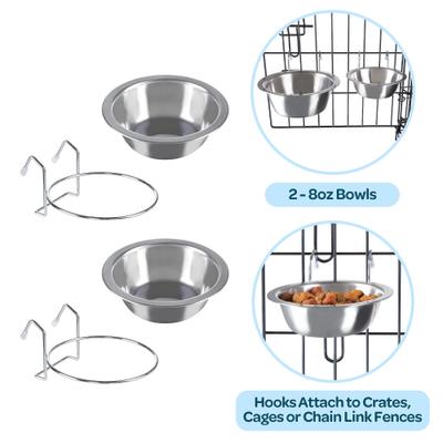 Show full view: Pet Adobe Hanging Dog Bowl Set, 8-oz slide 4 of 8