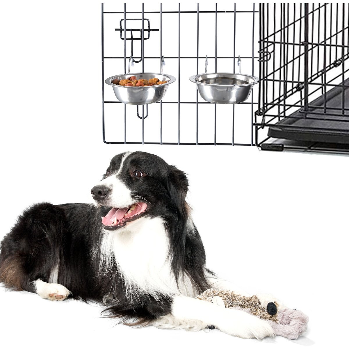 Pet Adobe Hanging Dog Bowl Set, 20-oz