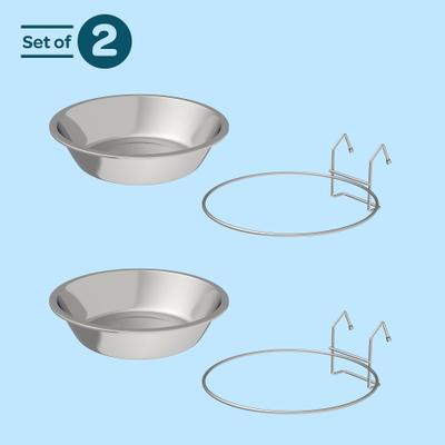 Show full view: Pet Adobe Hanging Dog Bowl Set, 48-oz slide 2 of 6