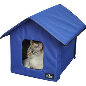 Pet Adobe Heated Cat House, Blue