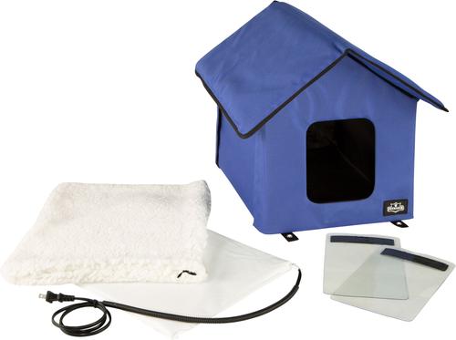 Show full view: Pet Adobe Heated Cat House, Blue slide 6 of 8