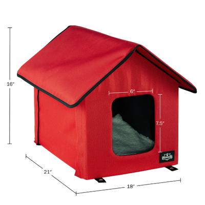 Show full view: Pet Adobe Heated Cat House, Red slide 5 of 8