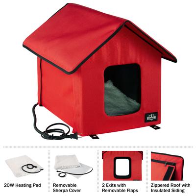 Show full view: Pet Adobe Heated Cat House, Red slide 7 of 8