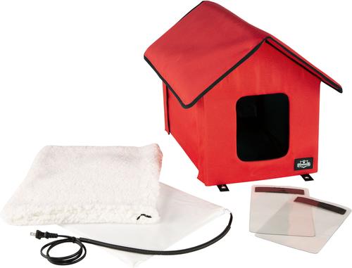 Show full view: Pet Adobe Heated Cat House, Red slide 6 of 8