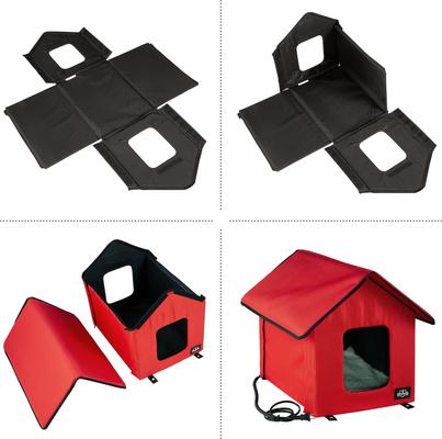 Show full view: Pet Adobe Heated Cat House, Red slide 4 of 8