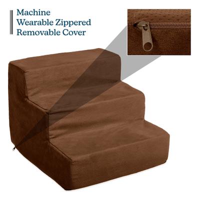 Show full view: Pet Adobe High Density Foam Dog & Cat Steps, Brown, 3 Step slide 4 of 8