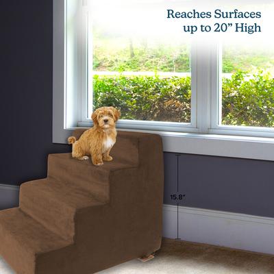 Show full view: Pet Adobe High Density Foam Dog & Cat Steps, Brown, 4 Step slide 5 of 8