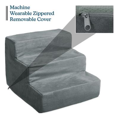 Show full view: Pet Adobe High Density Foam Dog & Cat Steps, Gray, 3 Step slide 4 of 8