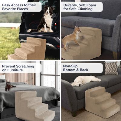 Show full view: Pet Adobe High Density Foam Dog & Cat Steps, Tan, 4 Step slide 3 of 8
