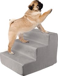 Pet Adobe High Density Foam Dog & Cat Steps, Two-Tone Gray, 3 Step