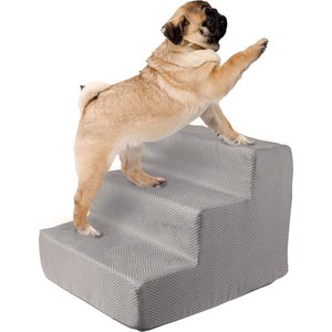 Pet Adobe High Density Foam Dog & Cat Steps, Two-Tone Gray, 3 Step
