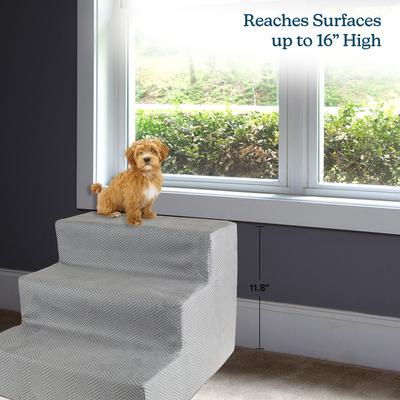 Show full view: Pet Adobe High Density Foam Dog & Cat Steps, Two-Tone Gray, 3 Step slide 5 of 8