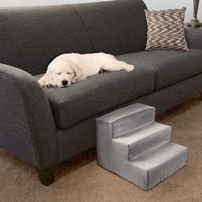 Show full view: Pet Adobe High Density Foam Dog & Cat Steps, Two-Tone Gray, 3 Step slide 7 of 8