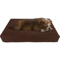 Pet Adobe Memory Foam Waterproof Covered Dog Bed, Brown, Medium