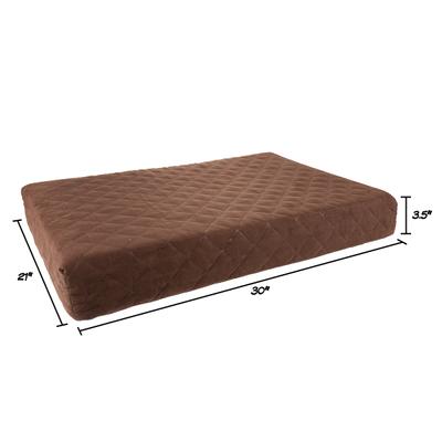 Show full view: Pet Adobe Memory Foam Waterproof Covered Dog Bed, Brown, Medium slide 2 of 9