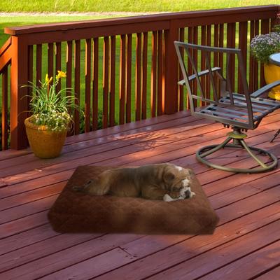 Show full view: Pet Adobe Memory Foam Waterproof Covered Dog Bed, Brown, Medium slide 6 of 9