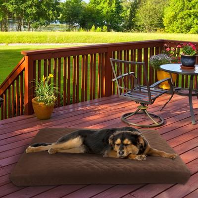 Show full view: Pet Adobe Memory Foam Waterproof Covered Dog Bed, Brown, X-Large slide 6 of 9