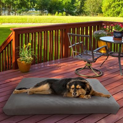 Show full view: Pet Adobe Memory Foam Waterproof Covered Dog Bed, Gray, X-Large slide 6 of 9