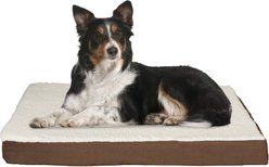 Pet Adobe Memory Orthopedic Foam Bolster Dog Bed with Removable Cover, Large, Brown