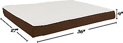 Pet Adobe Memory Orthopedic Foam Bolster Dog Bed with Removable Cover, Large, Brown slide 2 of 7