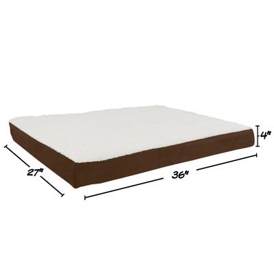 Show full view: Pet Adobe Memory Orthopedic Foam Bolster Dog Bed with Removable Cover, Large, Brown slide 2 of 8