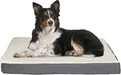Pet Adobe Memory Orthopedic Foam Bolster Dog Bed with Removable Cover, Large, Gray