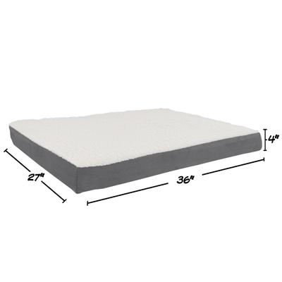 Show full view: Pet Adobe Memory Orthopedic Foam Bolster Dog Bed with Removable Cover, Large, Gray slide 2 of 8