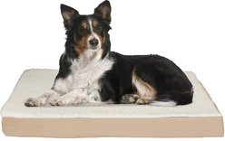 Pet Adobe Memory Orthopedic Foam Bolster Dog Bed with Removable Cover, Large, Tan