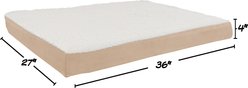 Pet Adobe Memory Orthopedic Foam Bolster Dog Bed with Removable Cover, Large, Tan slide 2 of 7
