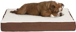 Pet Adobe Memory Orthopedic Foam Bolster Dog Bed with Removable Cover, Medium, Brown