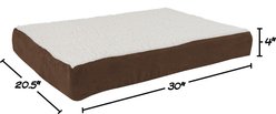 Pet Adobe Memory Orthopedic Foam Bolster Dog Bed with Removable Cover, Medium, Brown slide 2 of 7